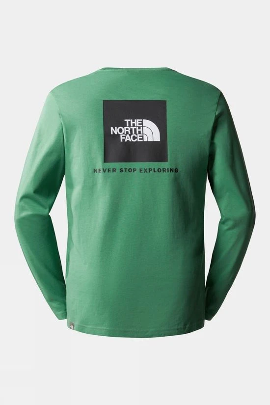The North Face Mens Long Sleeved Red Box T-Shirt - Image 2