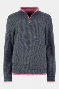 Weird Fish Womens Beyonce Quarter Zip Grid Fleece