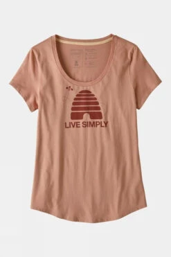 Patagonia Womens Live Simply Hive Scoop Tee