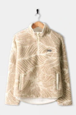 Womens Zella Floral Half Zip Fleece