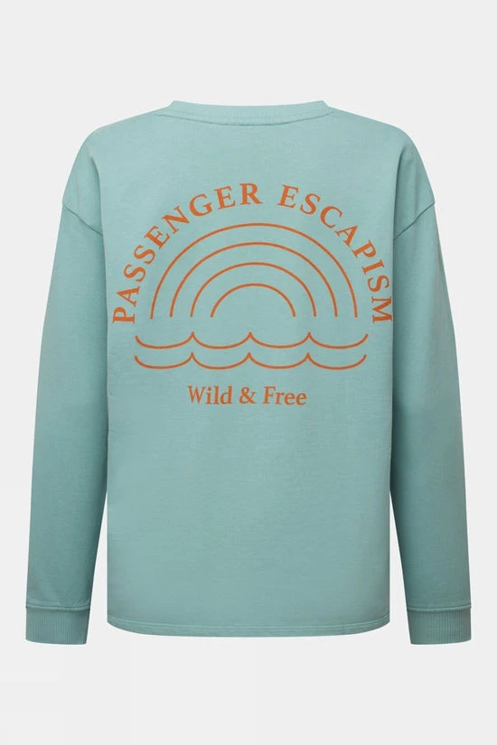 Womens Rainbow Recycled Cotton Oversized Sweatshirt - Image 2