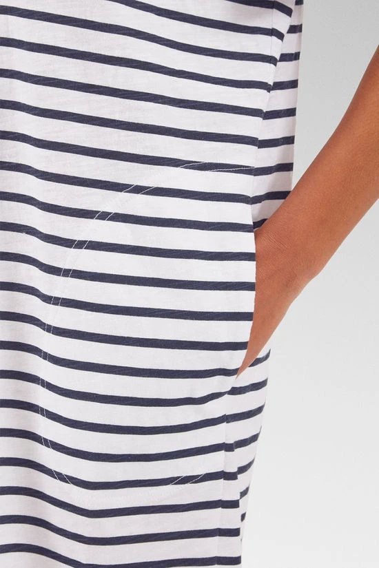 Womens Olive Oversized Recycled Cotton T-Shirt Dress - Image 7