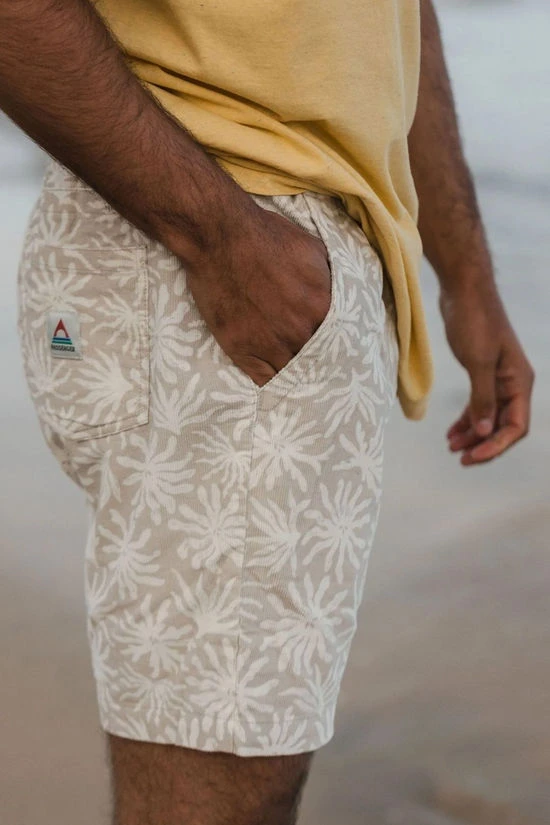 Mens Drifter Printed Cord Shorts - Image 6