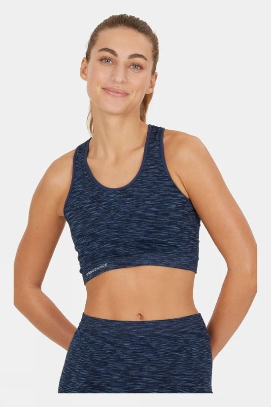Endurance Womens Crina Melange Seamless Sports Bra - Image 3