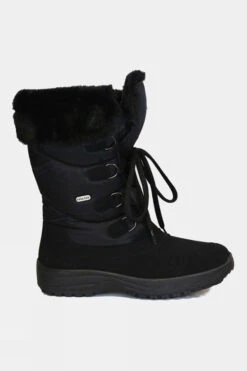Womens Fur Trim Traction Snow Boots