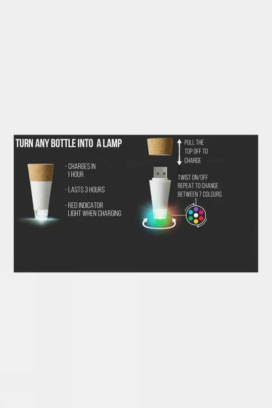 Suck UK Rechargeable Bottle Light - Multicolour - Image 5