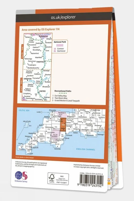 Ordnance Survey Explorer Map 114 Exeter And The Exe Valley - Image 2