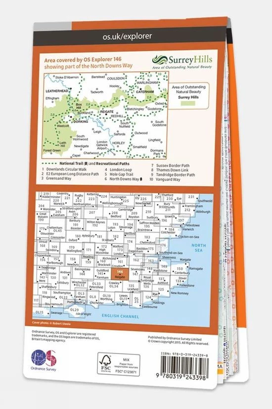 Explorer Map 146 Dorking, Box Hill And Reigate - Image 2