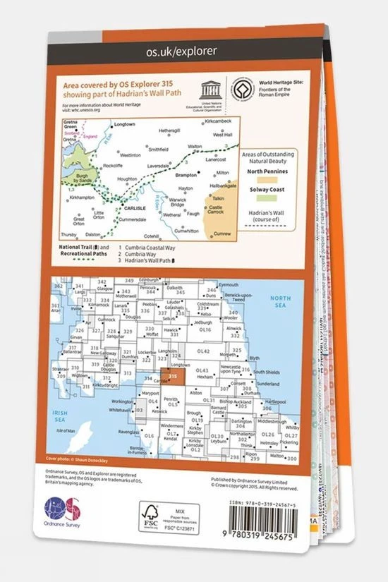 Ordnance Survey Explorer Map 315 Carlisle - Image 2