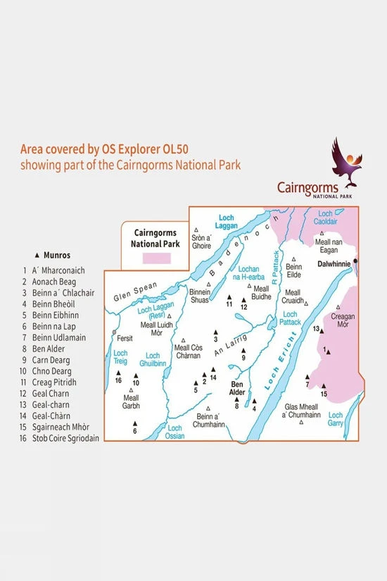 Explorer Map OL50 Ben Alder, Loch Ericht And Loch Laggan - Image 3