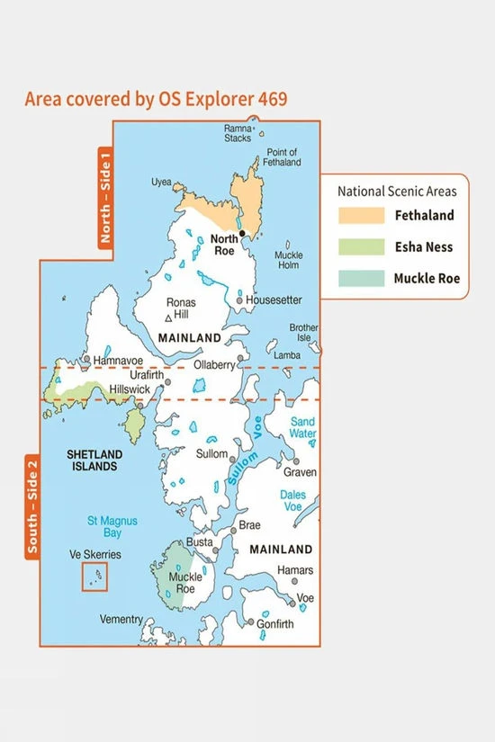 Explorer Map 469 Shetland - Mainland North West - Image 3