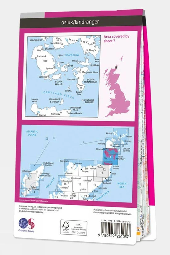 Landranger Map 07 Orkney - Southern Isles - Image 2