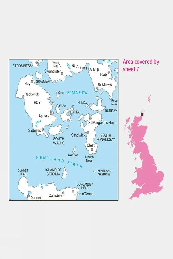 Landranger Map 07 Orkney - Southern Isles - Image 3