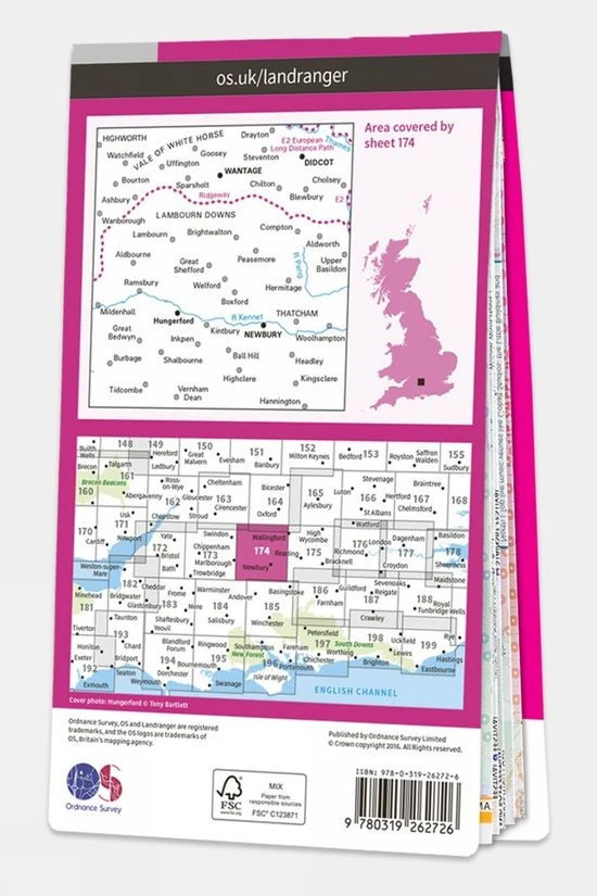 Ordnance Survey Landranger Map 174 Newbury And Wantage - Image 2