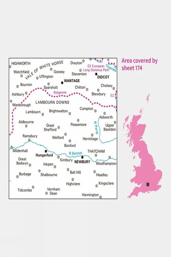 Ordnance Survey Landranger Map 174 Newbury And Wantage - Image 3