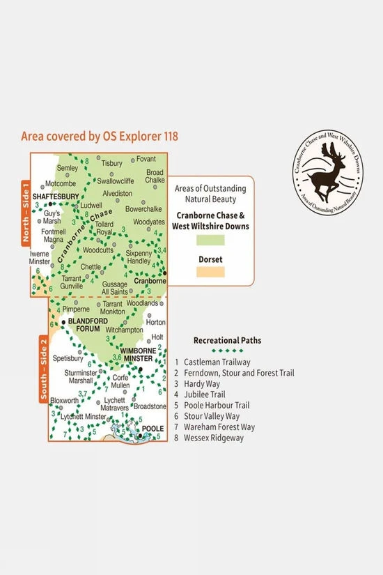 Active Explorer Map 118 Shaftesbury And Cranborne Chase - Image 3
