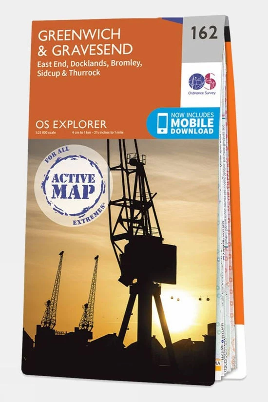 Active Explorer Map 162 Greenwich And Gravesend
