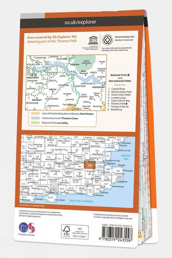 Active Explorer Map 162 Greenwich And Gravesend - Image 2
