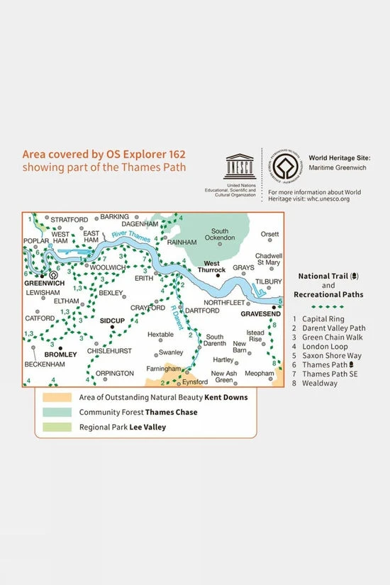 Active Explorer Map 162 Greenwich And Gravesend - Image 3