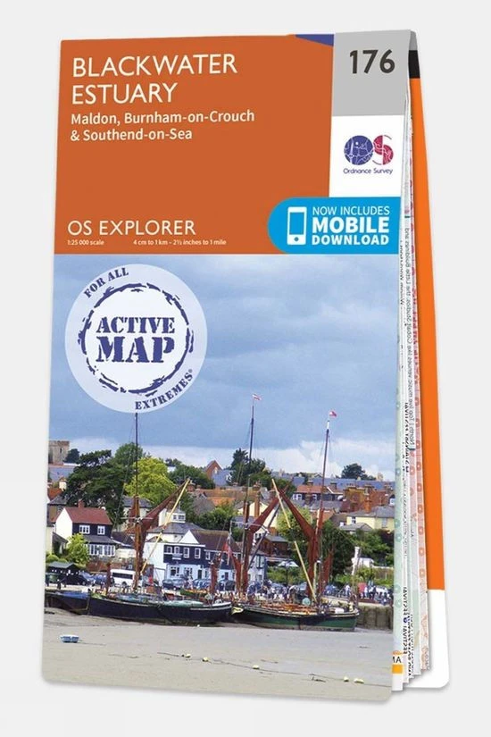 Ordnance Survey Active Explorer Map 176 Blackwater Estuary