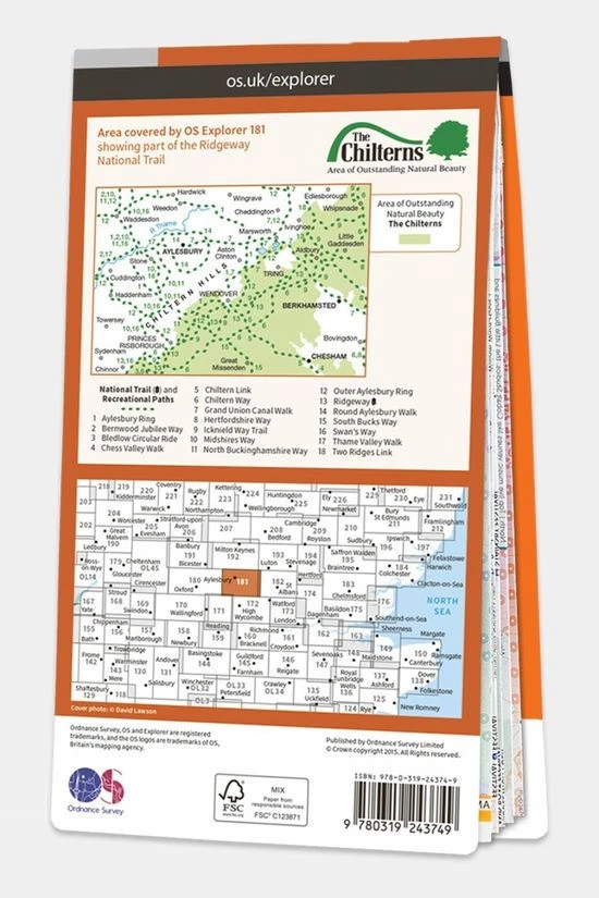 Active Explorer Map 181 Chiltern Hills North - Image 2