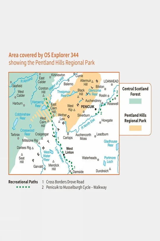 Active Explorer Map 344 Pentland Hills - Image 3
