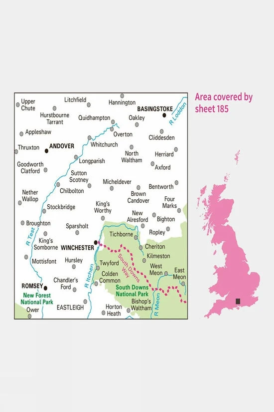 Active Landranger Map 185 Winchester And Basingstoke - Image 3