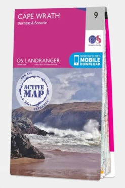 Active Landranger Map 09 Cape Wrath